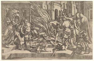 Spalenie zwłok, ok. godz. 1543. autorstwa Antonio Fantuzzi
