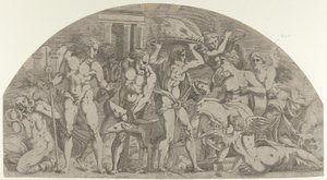 Meleager przynoszący głowę dzika do Atalanty, 1540-45. autorstwa Antonio Fantuzzi