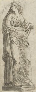Kobieta zwrócona w prawo, 1540-45. autorstwa Antonio Fantuzzi