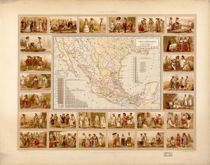 Malarski i historyczny atlas Meksykańskich Stanów Zjednoczonych. LOC 2008621671-5 autorstwa Antonio García Cubas