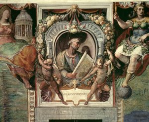 Amerigo Vespucci (1452-1512) z „Sala del Mappamondo” (Sala Map Świata) (fresk)