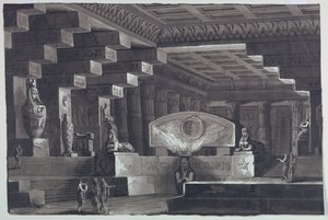 Scenografia, wnętrze świątyni egipskiej