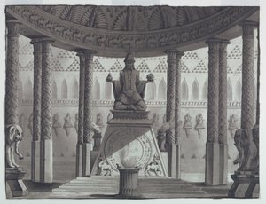 Scenografia, Świątynia Orientalna autorstwa Antonio Giuseppe Basoli