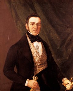 Portret Manuela Bretona de los Harreros (1796-1873), hiszpańskiego poety i dramaturga. Obraz Antonio Gomeza y Cros (koniec 18-1863) autorstwa Antonio Gomez Cros