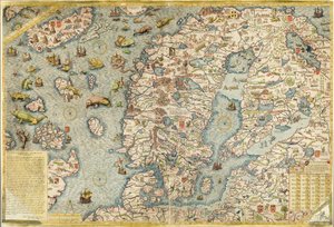 Carta Marina, oryginał autorstwa Antonio Lafreri