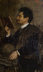 Portret krytyka Saverio Kambo autorstwa Antonio Mancini