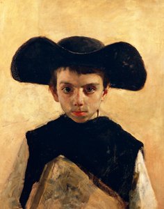 Prevetariello (mały ksiądz), Antonio Mancini (1852-1930), olej na płótnie, 66x53 cm