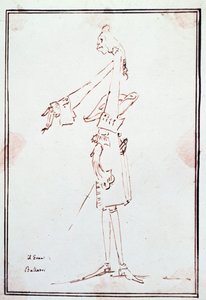 Portret Filippo Balatri (1676-1756) włoskiego kastrata (kastrata) Karykatura autorstwa Antona Marii Zanettiego (1679Ð1767). XVIII-wieczna kolekcja prywatna