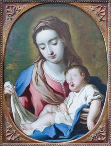 Madonna z Dzieciątkiem, pocz. XVIII w. (olej na płótnie) autorstwa Antonio Paglia