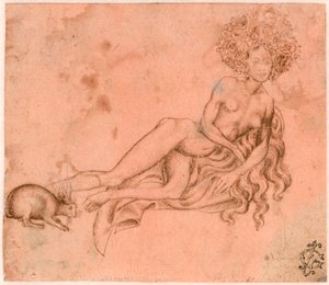 Allegorie de la Luxure (Alegoria luksusu) Dessin a la plume autorstwa Antonio Pisanello (1395-1455) vers 1426 Albertina, Vienne autorstwa Antonio Pisanello