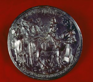 Medal przedstawiający Jana Paleologa VIII (zm.1448) (brąz) autorstwa Antonio Pisanello