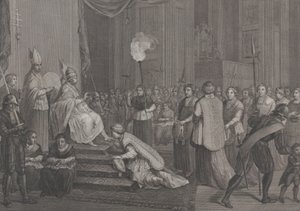 Koronacja papieża Piusa VI, 1801 r. autorstwa Antonio Poggioli