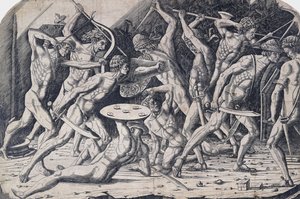 Herkules i Giganci, ok. 1475-80 autorstwa Antonio Pollaiuolo