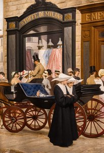 Epoka, detal z zakonnicą i karetą autorstwa Antonio Puccinelli