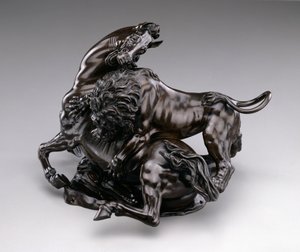 Lew atakuje konia. ok.1580/90 autorstwa Antonio Susini