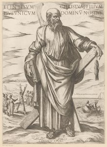 Św. Andrzeja A w Jezusie Chrystusie, jego jedynym synu, naszym Panu (tytuł na przedmiocie) Chrystus, Maryja i apostoł (tytuł serii) autorstwa Antonio Tempesta