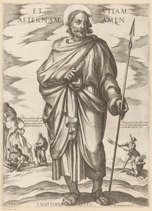 Św. Macieja I życie wieczne amen (tytuł na przedmiocie) Chrystus, Maryja i apostoł (tytuł serii) autorstwa Antonio Tempesta