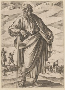 św. Pawła Idź, bo ta furgonetka to mój wybór (tytuł na obiekcie) Chrystus, Maryja i apostoł (tytuł serii) autorstwa Antonio Tempesta