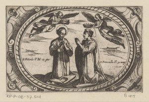 H. Felicula w H. Petronilla Romańska martelaressen (tytuł serii) Imagini di many virgini Rom nel martyrio (tytuł serii) autorstwa Antonio Tempesta