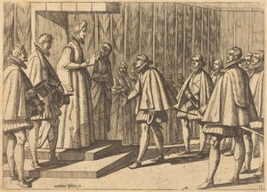 Włoski książę przed Małgorzatą Austriacką autorstwa Antonio Tempesta