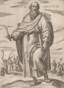 Św. Bartłomiej z cyklu „Chrystus, Maryja i Apostołowie”, ca. 1590-ok. 1610. autorstwa Antonio Tempesta