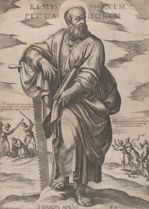 Św. Szymon, z „Chrystus, Maryja i Apostołowie”, ca. 1590-ok. 1610. autorstwa Antonio Tempesta