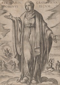 Dziewica z „Chrystusa, Maryi i Apostołów”, ca. 1590-ok. 1610. autorstwa Antonio Tempesta