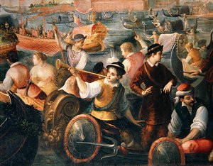 Wyokrętowanie Catarino Cornaro w Wenecji w 1489 r. (szczegóły z 307885)