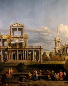 Koncert w Willi, Antonio Visentini (1688-1782), fortepian i skrzypce, olej na płótnie, 207x320, Włochy