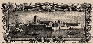 Wenecki Isolario, XII. Wyspa Lazzaretto Vecchio, 1777.