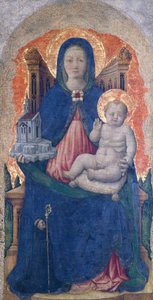 Madonna z Dzieciątkiem, fragment ołtarza Praglia, Antonio Vivarini (1418-przed 1484), 67x33 cm autorstwa Antonio Vivarini