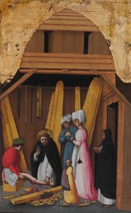 Św. Piotr Męczennik Uzdrawiający Nogę Młodego Mężczyzny, ca. 1450.