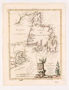 Wyspy Terre Nuova i Cape Breton nowej projekcji 1778. LOC 73694665 autorstwa Antonio Zatta