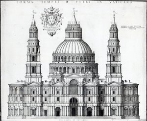Plan dla św. Piotra, Rzym, 1539 autorstwa Antonio da Sangallo