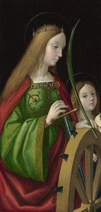 "Święta Katarzyna Aleksandryjska" (zm. ok. 307) Obraz Antonio Solario (czynny ok. 1502-1518), olej na drewnie, 84 x 40 cm autorstwa Antonio da Solario
