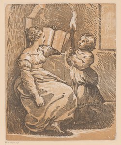 Czytanie Sybilli z dzieckiem autorstwa Antonio da Trento (attributed to)