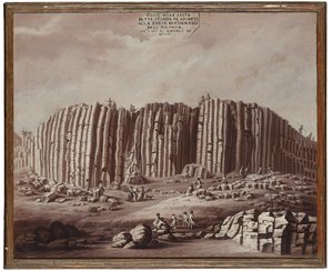 Grobla Olbrzyma, Irlandia (olej na płótnie) autorstwa Antonio de Bittio