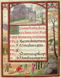 Miesiąc czerwiec, miniatury z „Księgi Godzin Dom Manuela”, 1517-38 (tempera na welinie) autorstwa Antonio de Hollanda