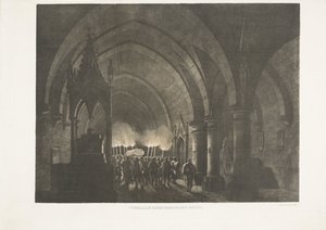 Fakkeldragers w Kerku Kruchta kościoła gotyckiego (tytuł na obiekcie) autorstwa Antonio de Pian