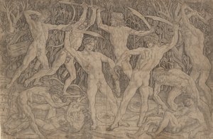 Bitwa Nagich Mężczyzn, ca. 1470-90., ca. 1470-90. autorstwa Antonio Pollaiuolo