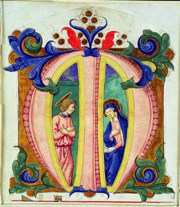 Historyczny inicjał M przedstawiający Zwiastowanie autorstwa Antonio di Niccolo di Lorenzo
