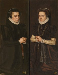 Małgorzata Parmeńska i Maria Portugalska, żona Aleksandra Farnese autorstwa Antonis Mor