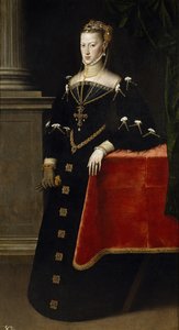 Portret arcyksiężnej Marii Austrii 1528-1603, Święta Cesarzowa Rzymska, 1551