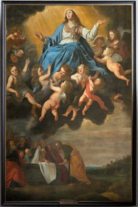 Kościół parafialny (kościół parafialny św. Eligiusza). obraz. "Wniebowstąpienie Maryi". Anthony van den Heuvel. autorstwa Antoon van den Heuvel