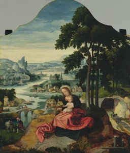 Reszta w ucieczce do Egiptu autorstwa Antwerp Master Antwerp Master