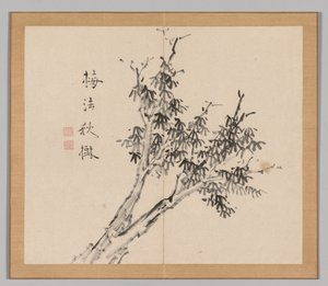 Podwójny Album Studiów Krajobrazowych wg Ikeno Taiga, t. 1 k. 3, XVIII w. autorstwa Aoki Shukuya