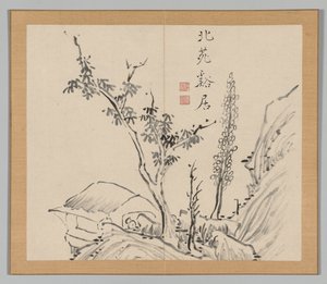 Podwójny Album Studiów Krajobrazowych wg Ikeno Taiga, t. 2 k. XIII, XVIII w. autorstwa Aoki Shukuya