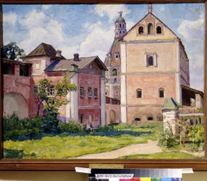 Klasztor Simonow w Moskwie. Obraz Appolinariego Mikhaylovicha Vasnetsova (1856-1933), olej na płótnie autorstwa Apollinari Mikhailovich Vasnetsov