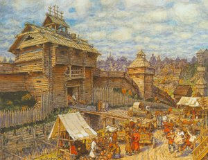 Drewniane miasto Moskwa w XIV wieku