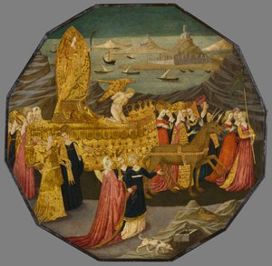 Triumf czystości, około 1450-1460 (tempera i złoty płatek na panelu)